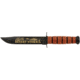 Ka-Bar Knives Desert Storm 15th Anniversary Straight Edge Knife w/ Leather Sheath, USMC, Clampack, BROWN 4-9152CP-8