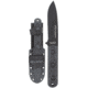KA-BAR Knives EK Cammando Short Fixed Blade Knife, 4.312in, Drop Point, 1095 Cro-Van Blade, Ultramid Black Handle, Black, EK51