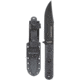 KA-BAR Knives EK Cammando Short Fixed Blade Knife, 5.062in, Clip Point, 1095 Cro-Van Blade, Ultramid Black Handle, Black, EK50