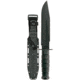 KA-BAR Knives Fighter Straight Edge Fixed Knife, 8in, 1095 Cro-Van, Clip Point, Black Powder Coat, Black, 1269
