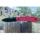 KA-BAR Knives Folding Hunter Knife, Red/Black, 3 in 4062RD