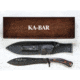 KA-BAR Knives Gunny Fixed Blade Knife, 9.75in, 1095 Cro-Van, Spear Point, Webb Wood, Black, 5300