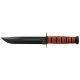 KA-BAR Knives Fighting-Utility Fixed Blade w/ Brown Leather Sheath, 7in, Cro-Van 1095 Steel, Straight Edge, Leather Handle, 3259