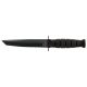 KA-BAR Short Fixed Tactical KA-BAR Tanto Knife, Combo Edge, Leather Sheath KB1255
