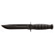 KA-BAR Short Fixed KA-BAR Knife, USA, Plain Edge, Kraton Hndl, Blk Nylon Sheath KB1258