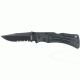 Ka-Bar Knives Mule Folding Serrated Knife w/ Polyester Sheath, Black, Clampack 4-3051CP-0