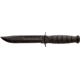 Ka-Bar Knives Short Straight Edge Knife w/ Hard Sheath, Black, Clampack 4-1258CP-5