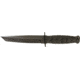 Ka-Bar Knives Short Tanto Straight Edge Knife w/ Leather Sheath, Black, Clampack 4-1254CP-7