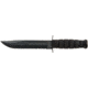 Ka-Bar Knives Utility Serrated Knife w/ Leather Sheath, Black, Clampack 4-1212CP-7