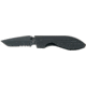 Ka-Bar Knives Warthog Tanto Folding Serrated Knife w/ Pocket Clip, Clampack, BLACK 4-3075CP-6
