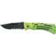 Ka-Bar Knives Zombie Mule Folding Serrated Edge Knife w/ Polyester Sheath, Green, Clampack, GREEN 4-3059-2