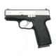 Kahr CW45 Pistol, .45 ACP, 3.64in barrel, black polymer frame, integrated polymer grip, recoil operated semi-automatic, white bar-dot combat, 6 round magazine, KA-CW45-45-3.64-1-FRRMPG