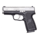 Kahr P9 Pistol, 9mm Luger, 3.56in barrel, black polymer frame, textured polymer grip, recoil operated semi-automatic, white bar-dot combat, 7 round magazine, KA-P9-9MM-3.56-1-FRRMPG
