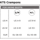 Kahtoola KTS Hiking Crampons, Red, Small/Medium, KT01001