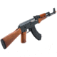 Kalashnikov Licensed AK-47 Airsoft AEG Rifle w/ Electric Blowback and Real Wood, Black/Brn, Large, 12916