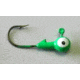 Kalins Fishing Kalin Roundhead Jig, 1/8oz, Size 1 Hook, Lime Green, 10/Pack, RH18-13