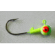 Kalins Fishing Kalin Roundhead Jig, 3/8oz, 2/0 Hook, Chartreuse/Green, 8/Pack, RH38-2