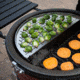 Kamado Joe Classic Joe Half Moon Stainless Steel Fish and Vegetable Grate, Silver, Medium, KJ-HSSCGFV