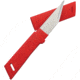 Kanetsune Kiridashi Knife Plastic Fixed Blade Knife, 2.5in, Red Polypropylene Handle KB614