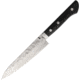 Kanetsune Petty Kitchen Knives, Tsuchime Vg-1 Series, 9.5in Overall, 5.25in Mirror Polished Vg-1 SS Blade, Black Smooth Wood Handle, SS Bolster, Hrc 59-60, Black, KC-944