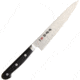 Kanetsune Petty Knife, 6 blue steel blade, Black smooth wood handle, KC-124
