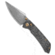 Kansept Kansept Fenrir Crossbar Lock Knife Shred Carbon Fiber 3.5" Damascus, Black, Damascus, adult, BHQ-221156