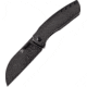Kansept Knives Convict Framelock Black Folding Knife, 3.25 black stonewash finish S35VN stainless blade, Black stonewash finish titanium handle, K1023A2