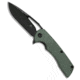Kansept Knives Kansept Knives Kryo Drop Point Liner Lock Knife Green Micarta 3.6" Black SW, Green, Sandvik 14C28N, adult, BHQ-194642