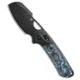 Kansept Knives Kansept Knives Nahual Crossbar Lock Knife Ti/Arctic Storm CF 2.9" Black SW , Black/Blue, MagnaCut, adult, BHQ-221134