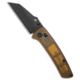 Kansept Knives Kansept Main Street Crossbar Lock Knife Amber PEI 3.4" Black Stonewash, Yellow, CPM S35VN, adult, BHQ-226786