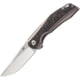 Kansept Knives Mini Accipiter Framelock Folding Knife, 2.75" stonewash finish S35VN stainless blade, Gray titanium handle with carbon fiber inlay, K2007A2