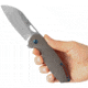 Kansept Knives Model 6 Bronze Folding Knife, 4.38in Closed, 3.25in Satin CPM S35VN SS Blade, Bronze Stonewash Titanium Handle, Black Nylon Pouch, K1022B5