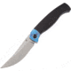 Kansept Knives Mujir Framelock Folding Knife, 3.25in stonewash finish CPM-20CV stainless blade, Black, Black finish titanium handle, K1014A4