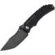 Kansept Knives Pelican EDC Framelock Folding Knife, 3" black stonewash finish S35VN stainless modified, Black finish titanium handle, K1018A2