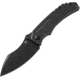 Kansept Knives Pelican EDC Framelock Folding Knife, Black, Black stonewash finish titanium handle, K1018A4