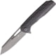 Kansept Knives Shard Framelock Folding Knife, Circle, 3.5in stonewash finish S35VN stainless blade, Gray sculpted titanium handle, 1006 CIRCLE WOODGRAIN