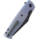 Kansept Knives Skikari SBL CPM S35VN Blue Folding Knife, 4.38in Closed, 3.38in Black Stonewash CPM S35VN Stainless Clip Point Blade, Blue Anodized Titanium Handle, Black Nylon Pouch, K2027B2