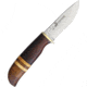 Karesuando Narva Fixed Blade Knife, 7.63in Overall, 3.25in 12C27 Sandvik SS Blade, Oiled Walnut Handle With Birch Wood Inlay, Brown Leather Belt Sheath, Boxed With Hanging Tab, 4034
