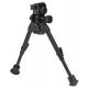 Versa-Pod Model 51 7-9in Prone Bipod w/Rubber Feet And Universal Adaptor