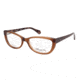 Kenneth Cole KC0211 Eyeglass Frames - Shiny Dark Brown Frame Color