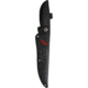Kensei Fighter Knife, 11.75in Overall, 6.75in Black Stonewash SS Blade, Black Canvas Micarta Handle, Copper Bolster, Black Nylon Sheath, KE003