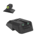 Kensight Proglo Contoured Base Recessed Blade DAS Adjustable Tritium Pistol Night Sight, Novak, Rear/Front, Black, Lumi Green, Black, 990626