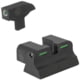 Kensight GI Series Bar-Dot-Bar Tritium Pistol Night Sight, 70 Seriels Colt Tenon, M1911-A1, Rear/Front, Green, Black, 950212