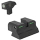 Kensight GI Series Bar-Dot-Bar Tritium Pistol Night Sight, Springfield Tenon, M1911-A1, Rear/Front, Green, Black, 951212