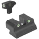 Kensight GI Series Tritium Pistol Night Sight, Gov't Model, Springfield Tenon, Rear/Front, Green, Black, 951202