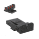 Kensight LPA TRT Rounded Serrated Blade Adjustable Target 1911 Rear Sight, Fiber Optic Flat Base Front Sight, Black, 930-053