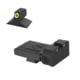 Kensight LPA TRT Serrated Rounded Blade Tritium Adjustable Rear Night Sight, Green, 990-253