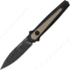 Kershaw Auto Launch 15 Button Lock Automatic Folding Knife, 3.5 in, Damascus Steel, Spear Point Blade, Aluminum, Tan/Black Handle, 7950DAM