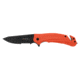 Kershaw Barricade, Folding Knife, Assisted Opening, 3.5" Drop Point Blade, Partially Serrated, 8Cr13MoV Blade Steel, 8.5" Overall Length, Liner Lock, Black Oxide Finish, Black Blade, Orange Glass Filled Nylon Handle, 8650ST