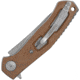Kershaw Concierge Linerlock Folding Knife, 3.25 in, Stainless Steel, Drop Point, Micarta, Brown Micarta, 4020MIB